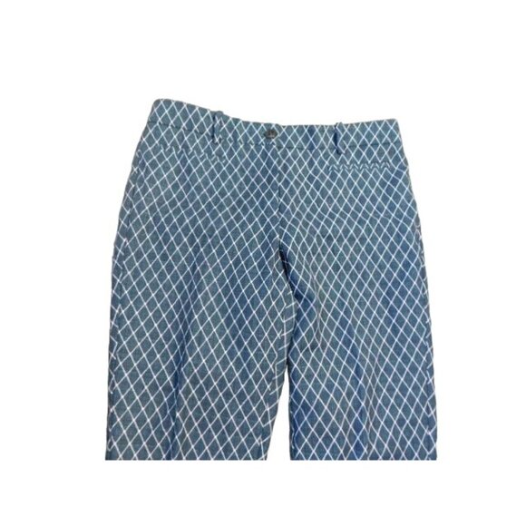 Ann Taylor Size 6 Print STRETCH Crop Classic Career Professional Pants - Picture 2 of 3